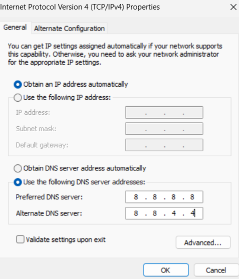 تغییر سرور DNS